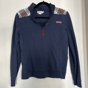 Vineyard Vines plaid quarter-zip pullover